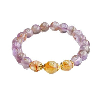 Natural Purple Ghost Bracelet Yellow Tower Crystal Bracelet