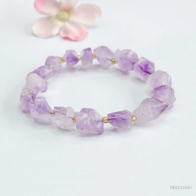 Natural amethyst bracelet, nine purple fire bracelet.