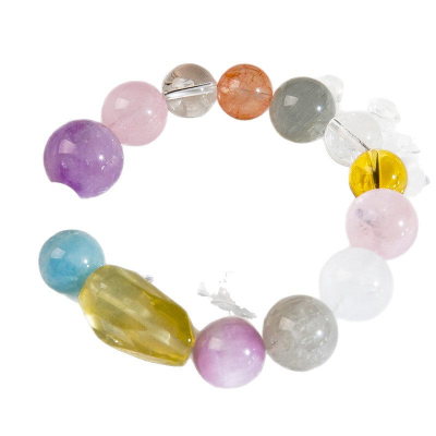 Natural Rainbow Duobao Crystal Bracelet Citrine Hair Crystal Dopamine Bracelet
